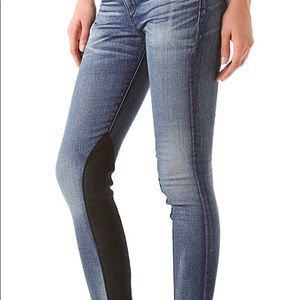 Rag and Bone The Jodhpur Jean size 28 blk leather